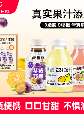 双柚汁果汁小瓶饮料柚子汁饮品清爽解腻0脂维C芭乐汁饮料整箱特价
