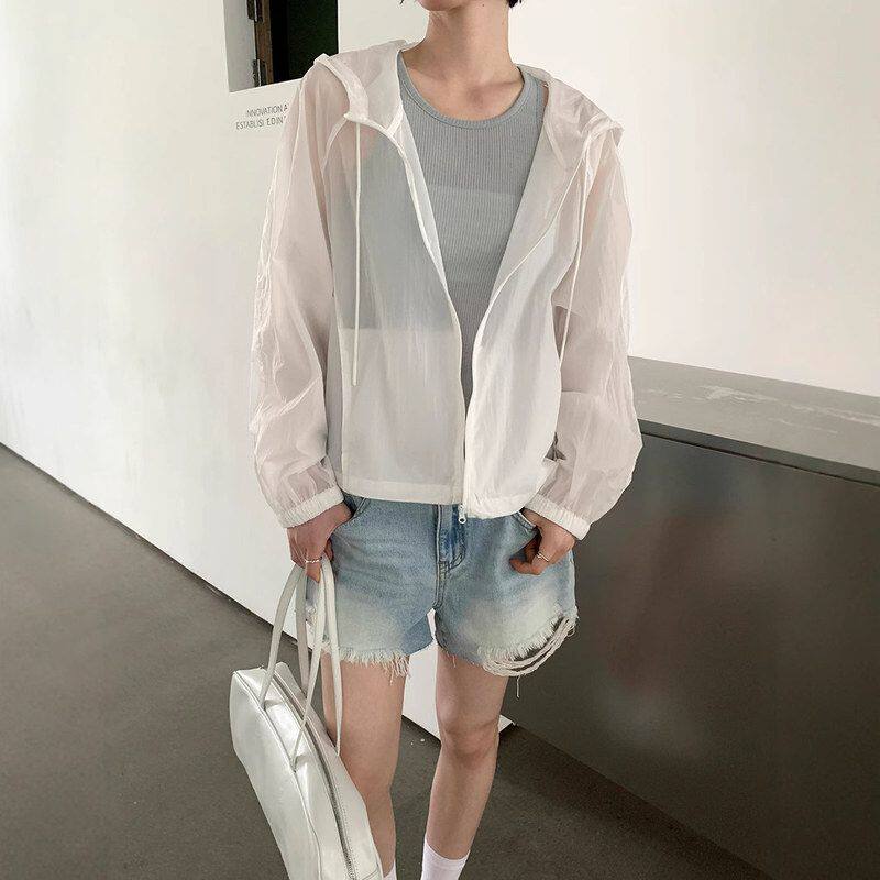 爱与南希十三行极简夏韩风纯色超轻薄速干运动通勤防嗮服女22392