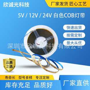 LED COB灯带 白色 红色 黄色 全彩 幻彩 发光二极管幻彩COB灯带