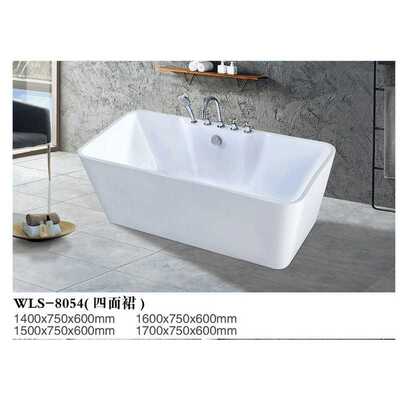 佛山厂家直供亚克力简约一体式无缝浴缸酒店家用成人泡澡缸8054