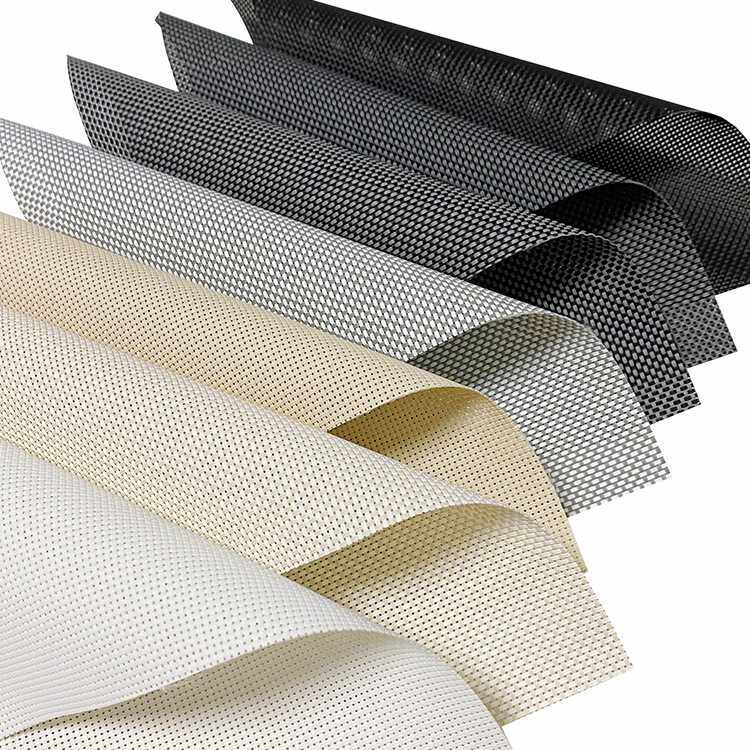 厂家阳光面料成品 遮光卷帘防紫外线 透景阻燃透视窗帘