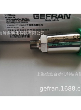意大利GEFRAN杰佛伦压力变送器TK-E-1-M-B05D-M-V F028804
