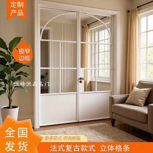 源头工厂钛镁合金对开门会议室门书房门室内门双扇双开平开门