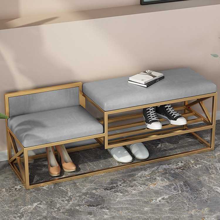 北欧入户门换鞋凳鞋柜一体家用门口简约现代软包坐垫穿鞋凳带鞋架
