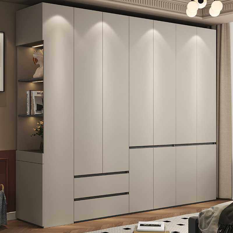 实木衣柜颗粒板家用全屋走入式柜子衣帽间组合卧室大衣橱