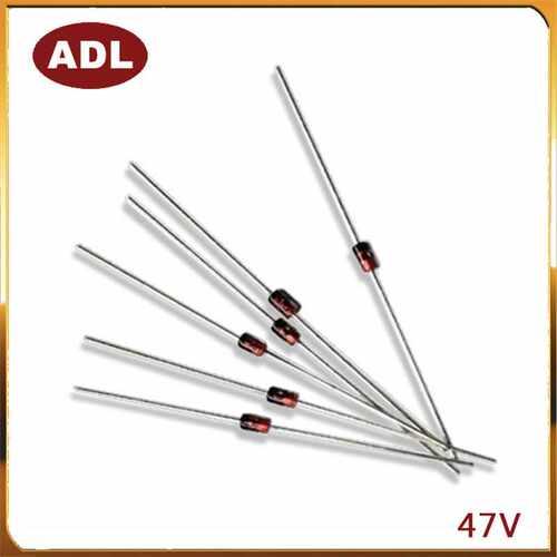 奥德利 BZX55C47V DO-35 稳压二极管2/1W 47V0.5W稳压玻璃管 厂家