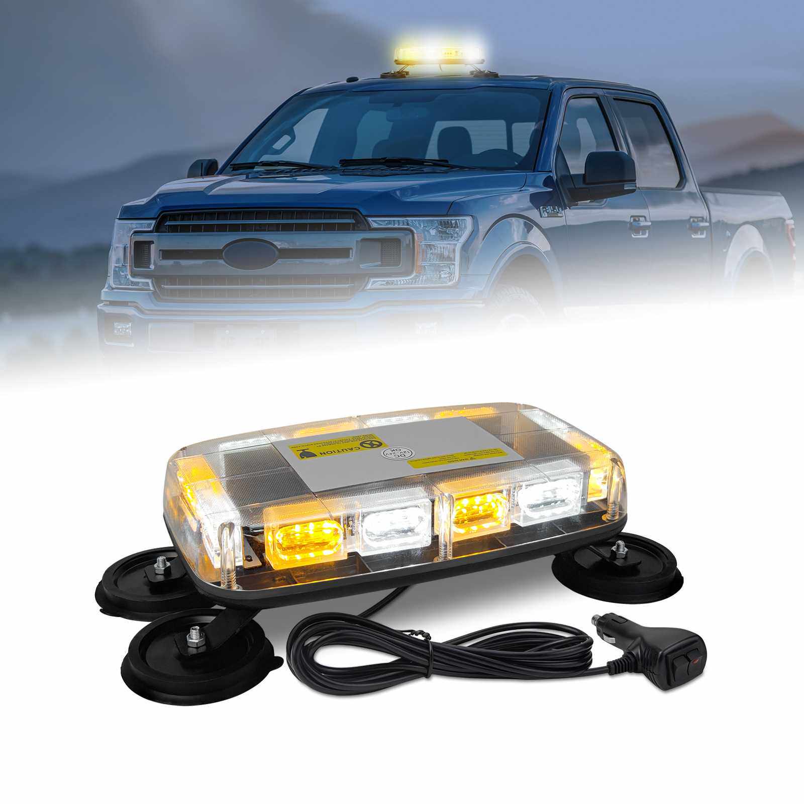 汽车车顶48LED警示灯叉车卡车拖拉机UTV校车频闪灯支架爆闪警