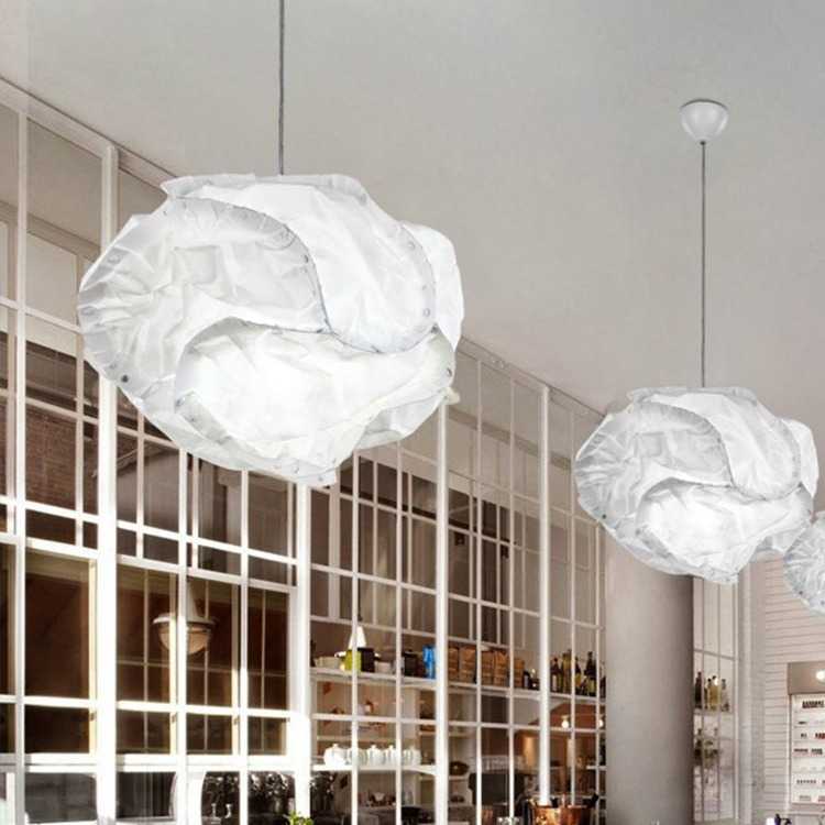 创意纸云艺术吊灯日式民宿云朵吊灯餐厅灯工程客厅设计感艺术灯具