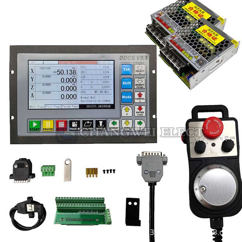 DDCSV3.1三轴 四轴步进伺服电机CNC数控系统脱机控制器雕刻机MPG