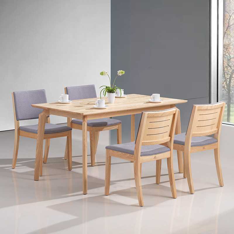 三朗现代餐椅简约家用北欧餐厅实木椅子皮艺靠背凳子创意网红ins