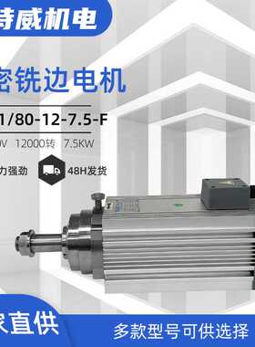 7.5KW12000转精密铣边主轴电机精密高速主轴电机电动机