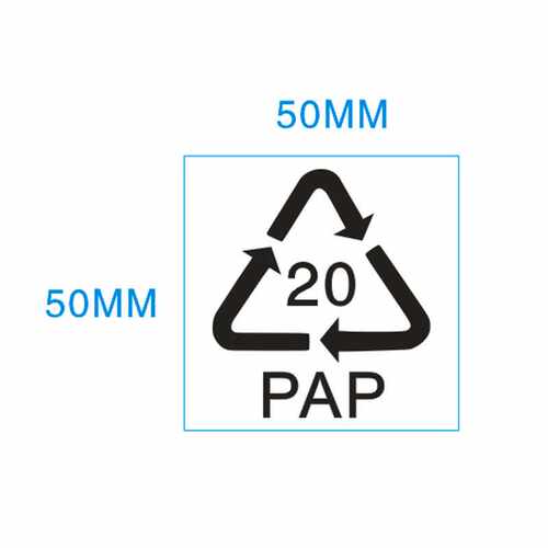 中号出口纸箱用三角警示循环标 20PAP外箱用环保标贴(200个/30元)