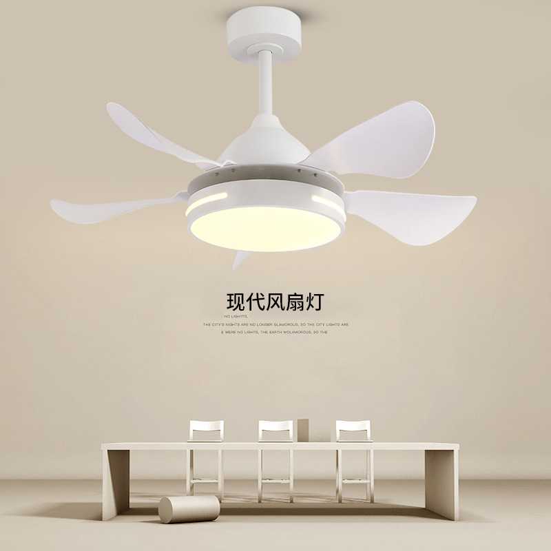 跨境固定叶风扇灯中山厂家卧室房间客厅灯餐厅店带灯风扇电风扇
