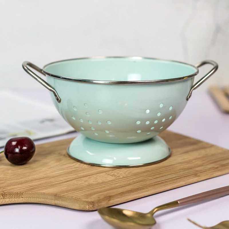 粉颜北欧风奶白色小号大号沥水双耳碗水果盆水果盘水果篮防锈,电子元器件市场,其它元器件,淘宝优惠券,粉丝福利购,淘宝优惠卷