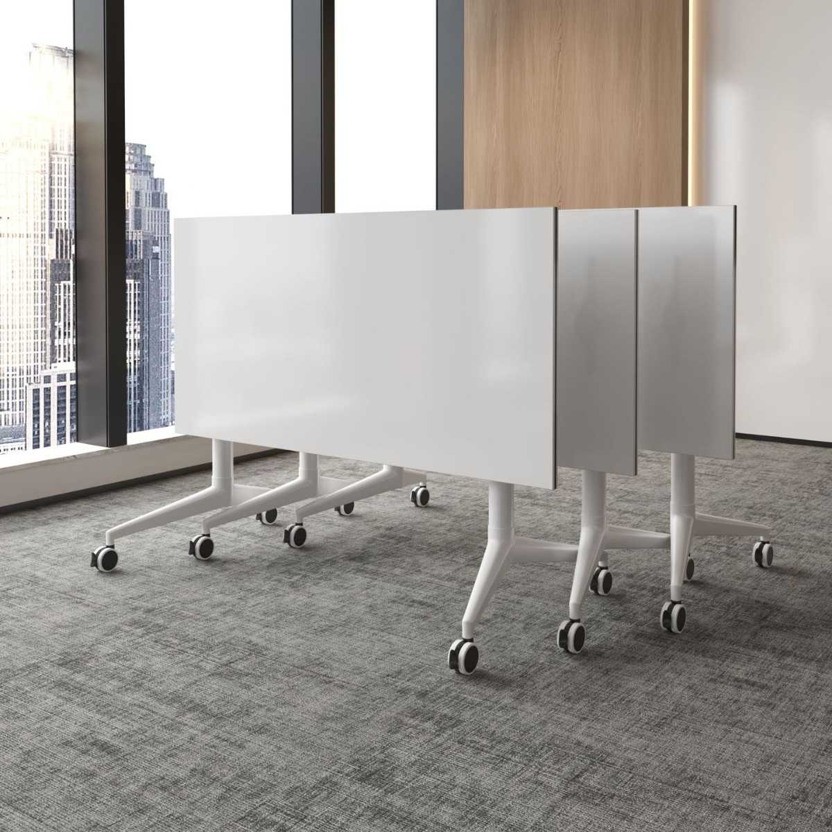 培训机构折叠会议桌加长加厚可移动拼接培训桌智慧教室学习课桌子