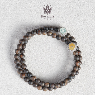 Revanna芮珐纳「夜澜星灿」沉水级翡翠双圈-定制高货款