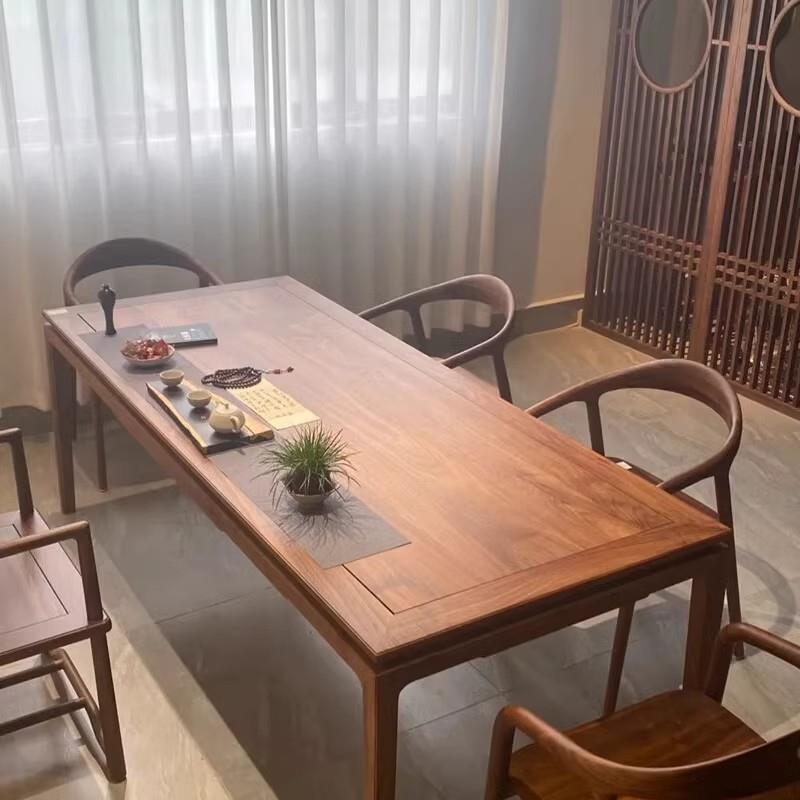 需定制宋式美学书桌老榆木书房书桌中式实木书法桌画案古风禅意毛