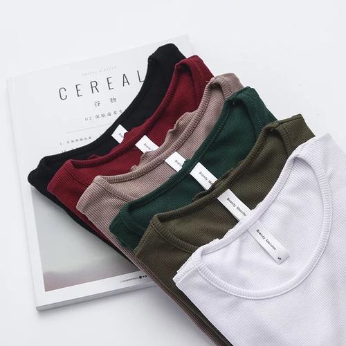 rumi同款波浪边密拷露脐短袖T恤