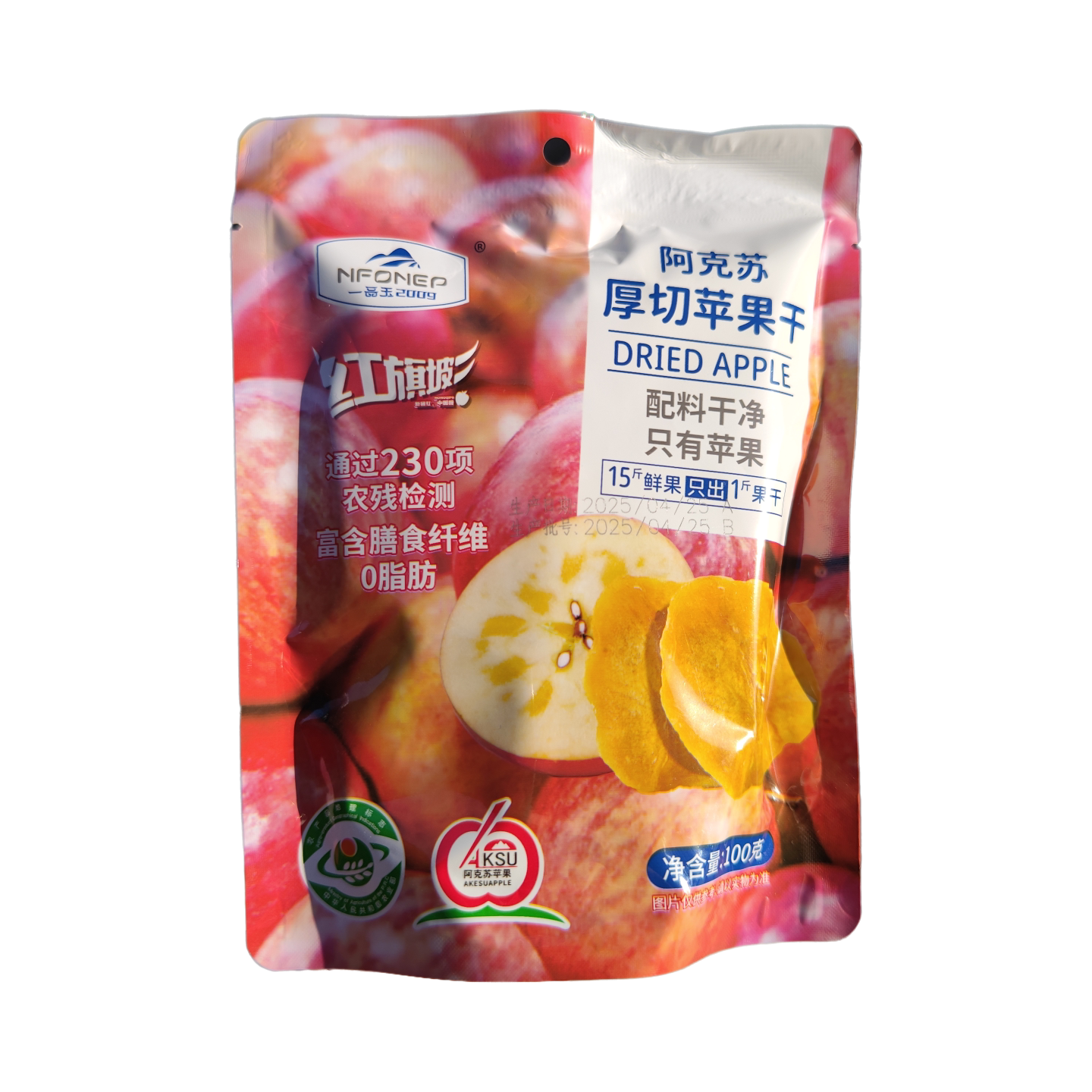 一品玉新疆阿克苏厚切苹果干100g