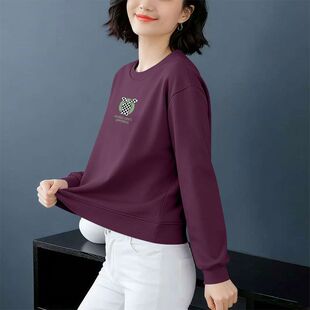 秋冬爆款纯棉套头短款卫衣女时尚通勤韩版洋气百搭显瘦印花上衣服