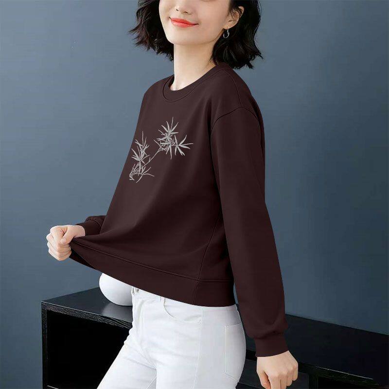 秋冬新款女士纯棉短款高腰卫衣时尚洋气通勤韩版百搭小个子上衣服