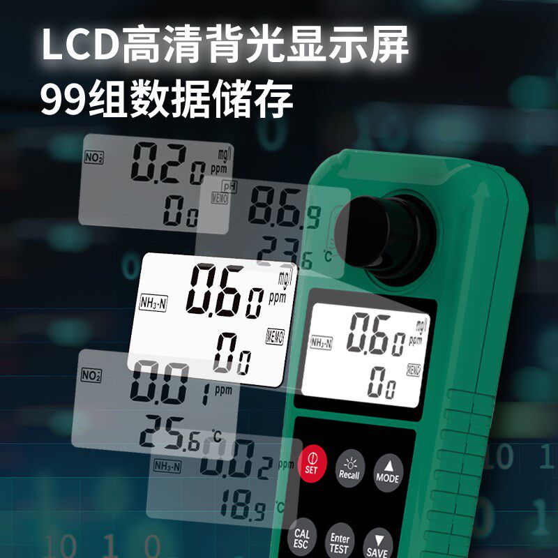 希玛多功能水质检测仪氨氮ph余氯硫化氢亚硝酸盐浊度多参数分析仪