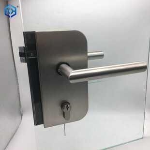 方面板玻璃隔断单双门执手玻璃锁玻璃门执手锁带把手开孔玻璃门锁