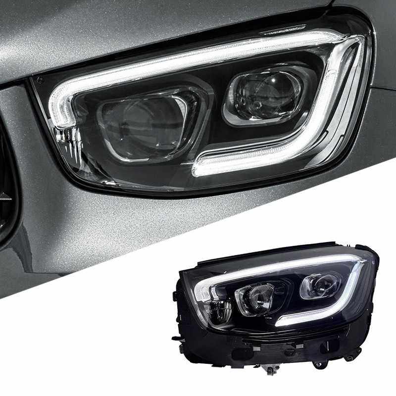 适用于20-23款奔驰GLC大灯总成W253改装高配LED日行灯