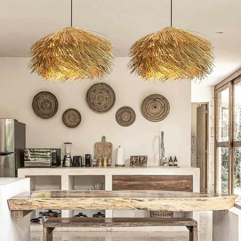 跨境中式藤艺吊灯禅意茶室民宿吊灯竹艺装饰灯具竹编灯灯饰照明