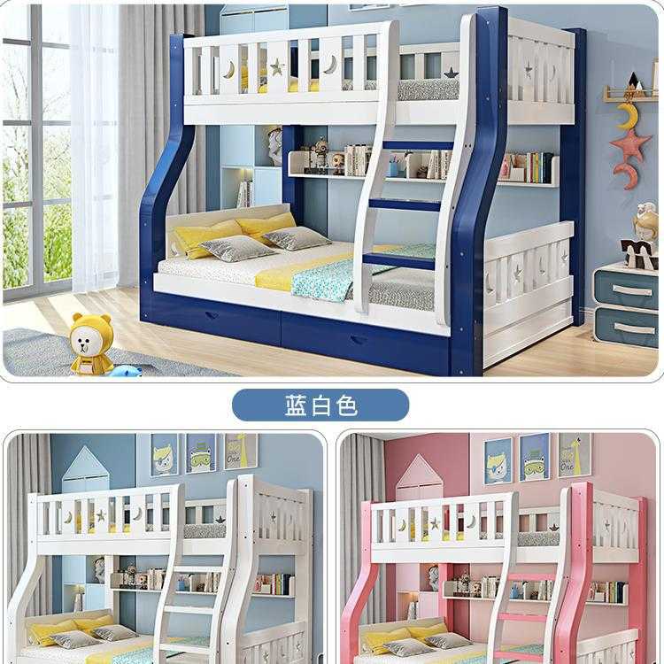 全实木子母床上下床双层床高低床多功能两层上下铺木床小孩儿新款