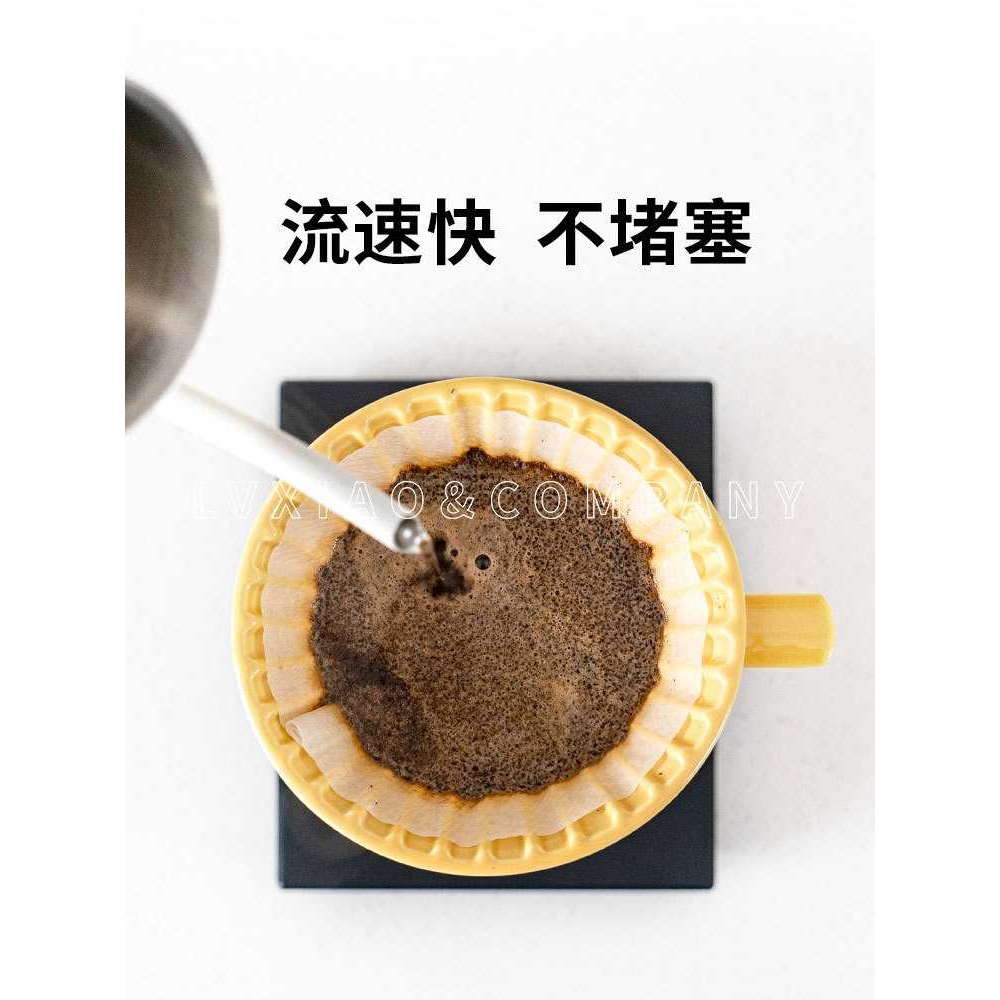 XXP4咖啡滤纸 锥形过滤纸手冲v60滤杯滴漏式纸100枚 带收纳盒X20