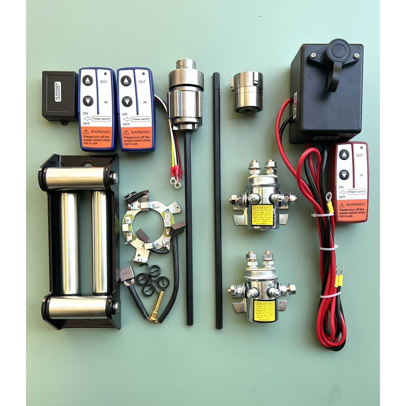 电动绞盘配件遥控器12V24V继电器刹车车载开关继电器碳刷导绳器图片