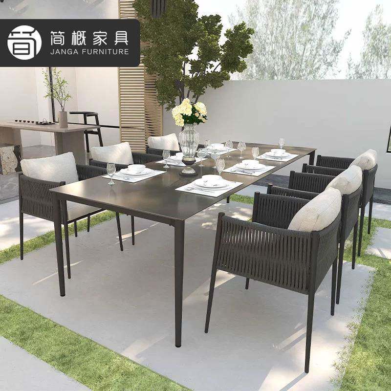 户外别墅花园桌椅庭院露台藤椅餐桌咖啡厅休闲酒店民宿吧椅桌组合