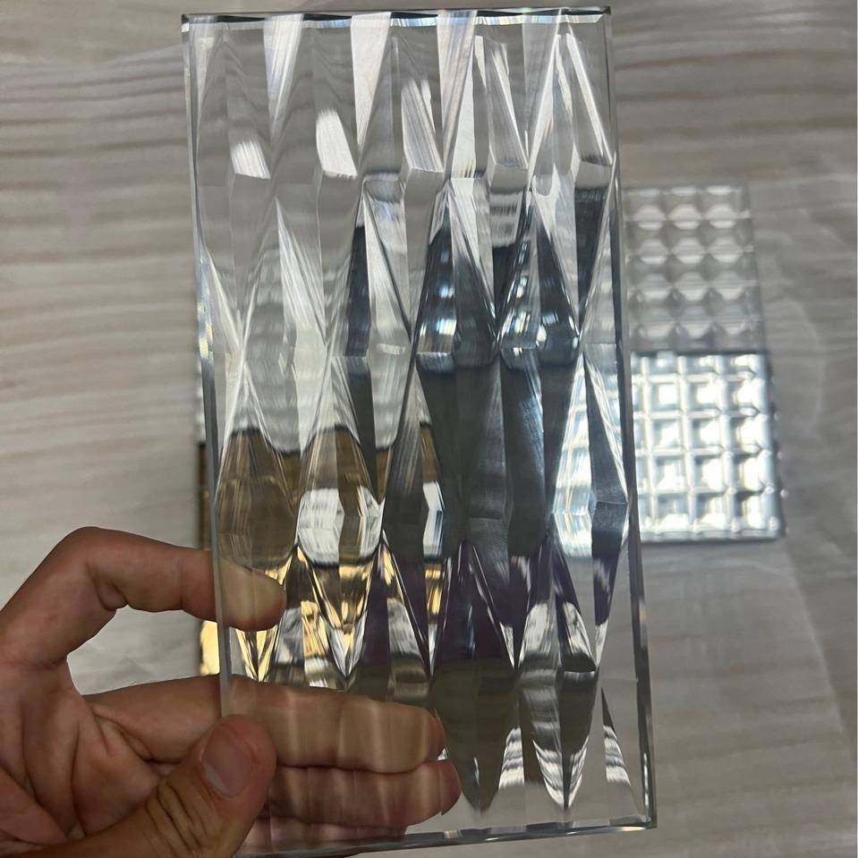 车刻玻璃 车刻夹胶玻璃 效果立体大气