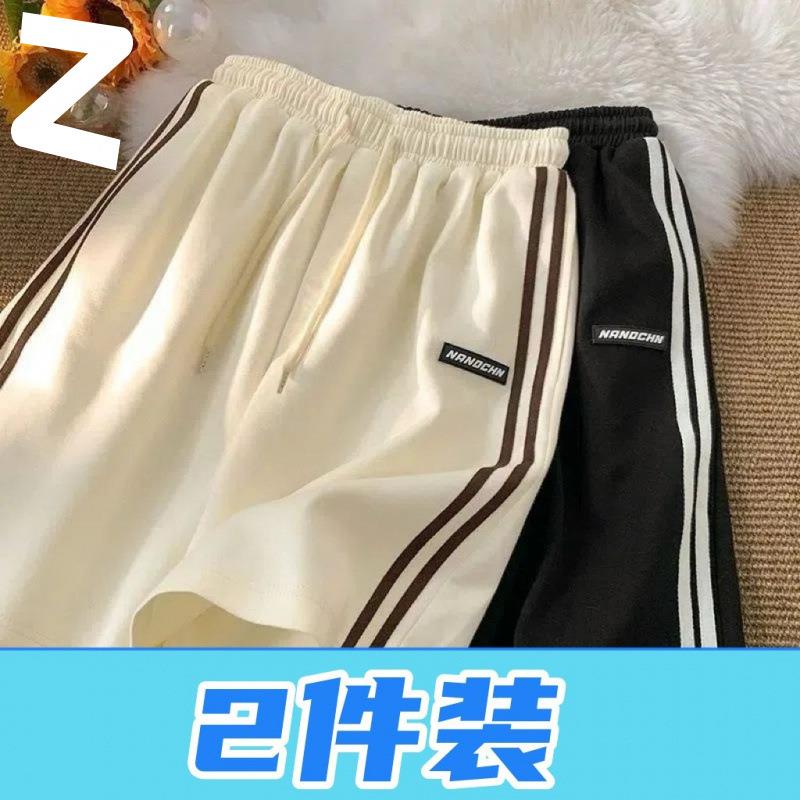 ins新款超火运动短裤女夏季情侣韩版宽松显瘦百搭阔腿休闲五分裤