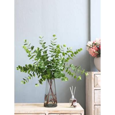 北欧尤加利叶仿真绿植造景假花客厅花瓶摆件婚庆插花干花叶子装饰