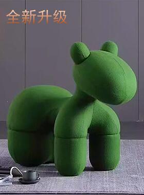网红小马椅大型客厅落地摆件装饰创意动物坐凳乔迁新居礼物设计师