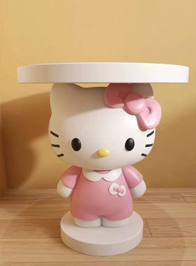 Hello Kitty猫咪沙发电视柜旁边几床头落地凯蒂猫装饰品乔迁摆件
