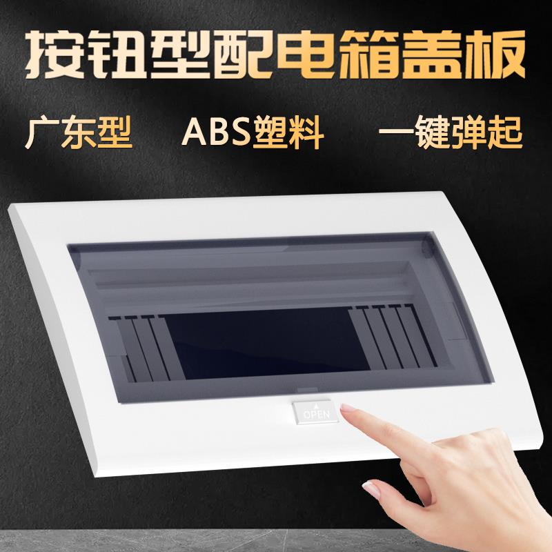 按钮式配电箱盖板广东型PZ30强电箱面板家用塑料照明回路箱盖子