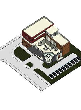 BIM等级二级建筑考试第二十一21期成品模型18版本小别墅