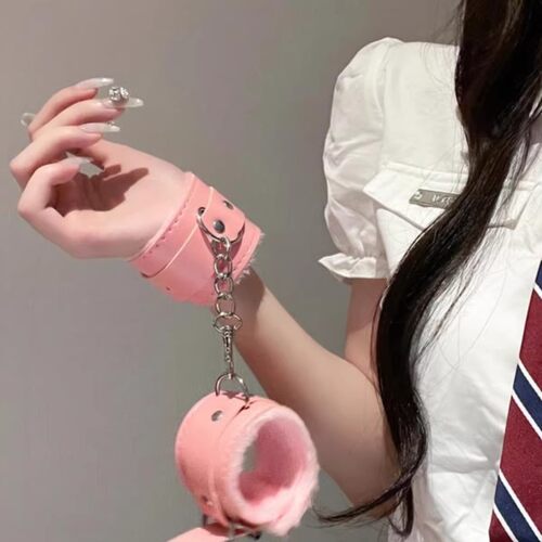 剧本杀毛绒PU皮革加重手铐脚铐