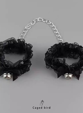 糖衣炮弹纯欲蕾丝铃铛手环