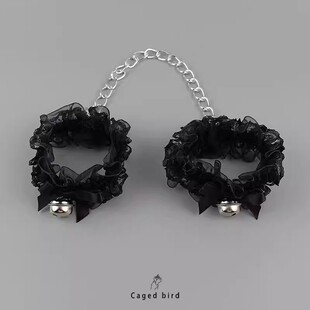 糖衣炮弹 禁欲系性感蕾丝铃铛手环脚环情侣道具纯欲铐镣女链环