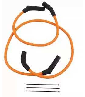 10 毫米硅橙色火花塞线与哈雷 H-D FLT FLHT FLHR FLTR 2009-2015