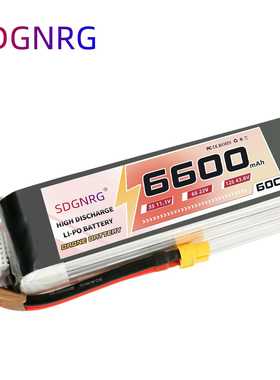 Aircraft model high-rate starting battery 60C 22.2V 6600mAh