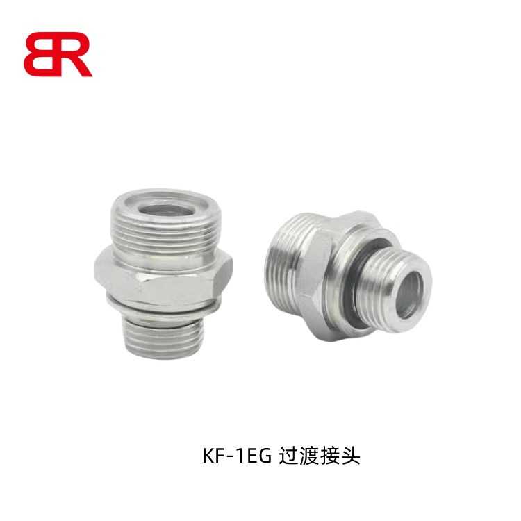 1EG公制平面O形圈密封英制端柱JB984-77高压油管转换直通接头