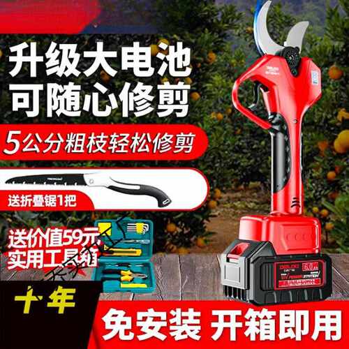 德国进口电动剪刀修枝剪刀果树充电式液晶无线锂电园艺园林粗枝