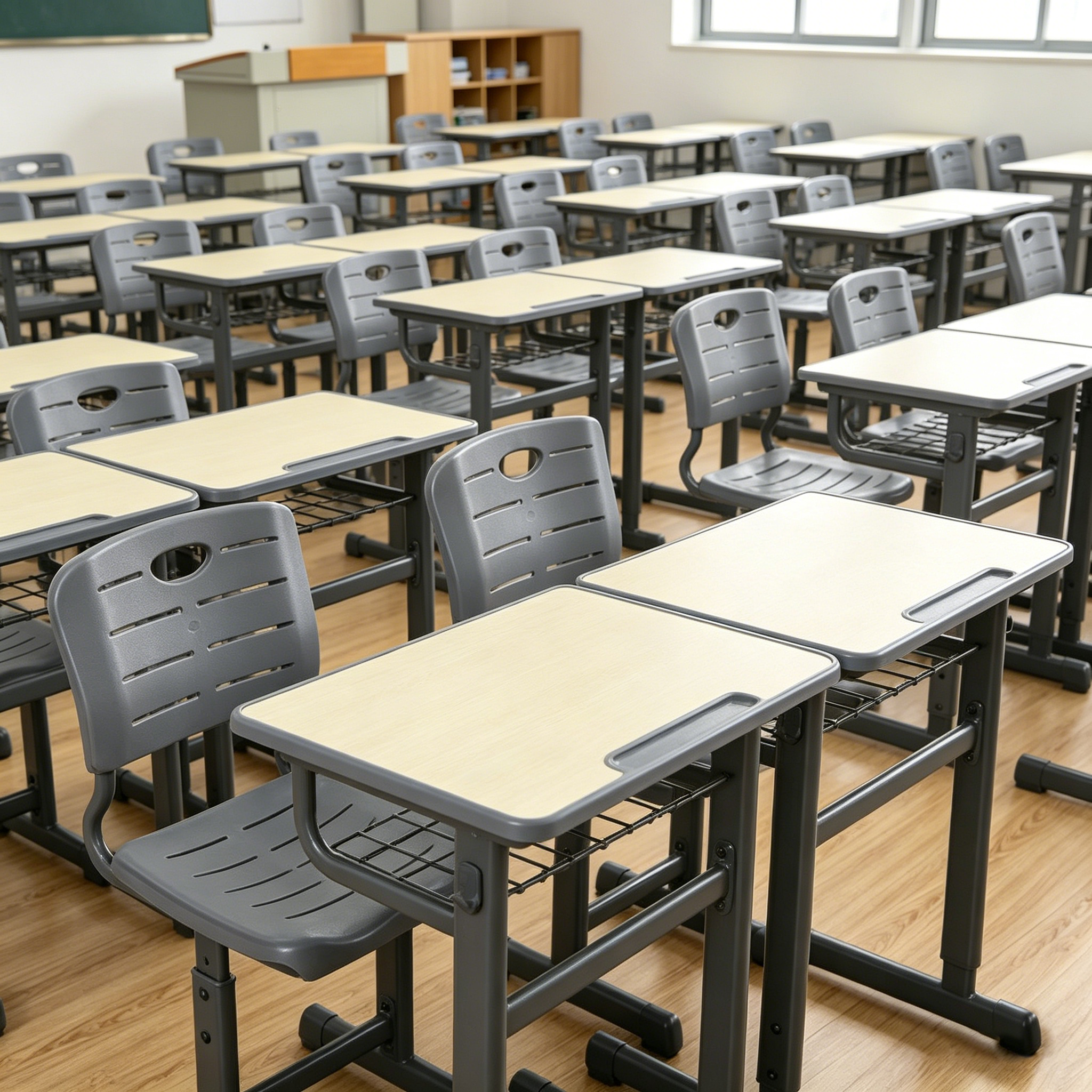 育才中小学生培训机构课桌椅儿童学习可升降学校托管辅导班写字桌