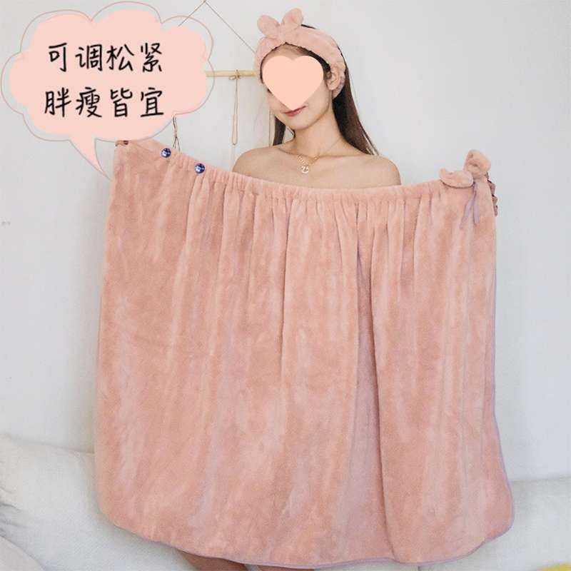 G4A浴巾女可穿可裹比纯棉吸水不掉毛成人家用学生性感裹巾抹胸浴