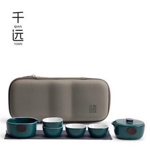 便携式 功夫茶具一壶三四杯旅行家用现H代快客杯套装 日式 简约时尚